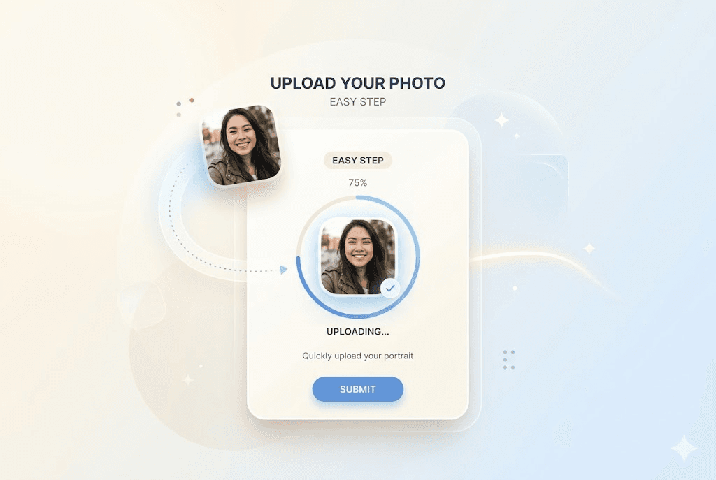 Upload one clear selfie