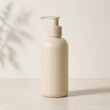 Beige pump bottle product photo sample