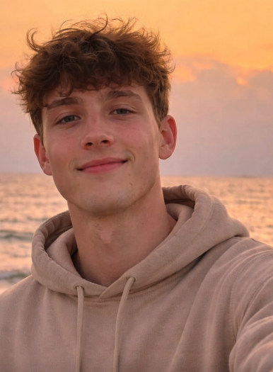 Training selfie used to generate the executive headshot.