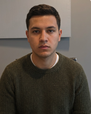 Casual source selfie used for the editorial transformation.